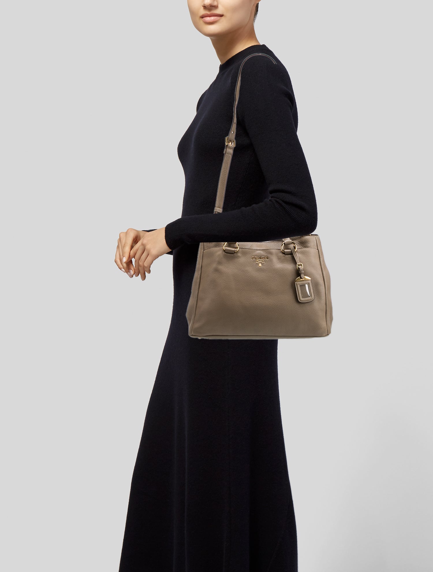 Prada Vitello Daino Leather Shoulder Bag